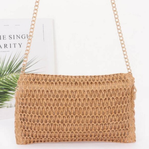 Faux Straw Cherry Clutch - Picture 3 of 4